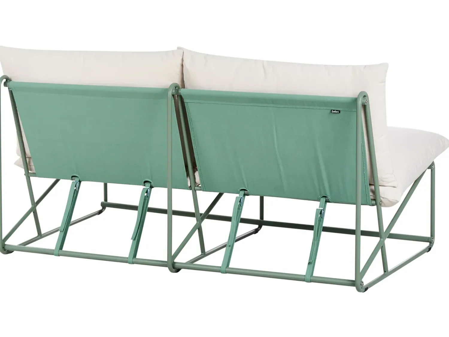 Online Beliani Set di divani da giardino 4 posti PICO Metallo Verde Beige Verde