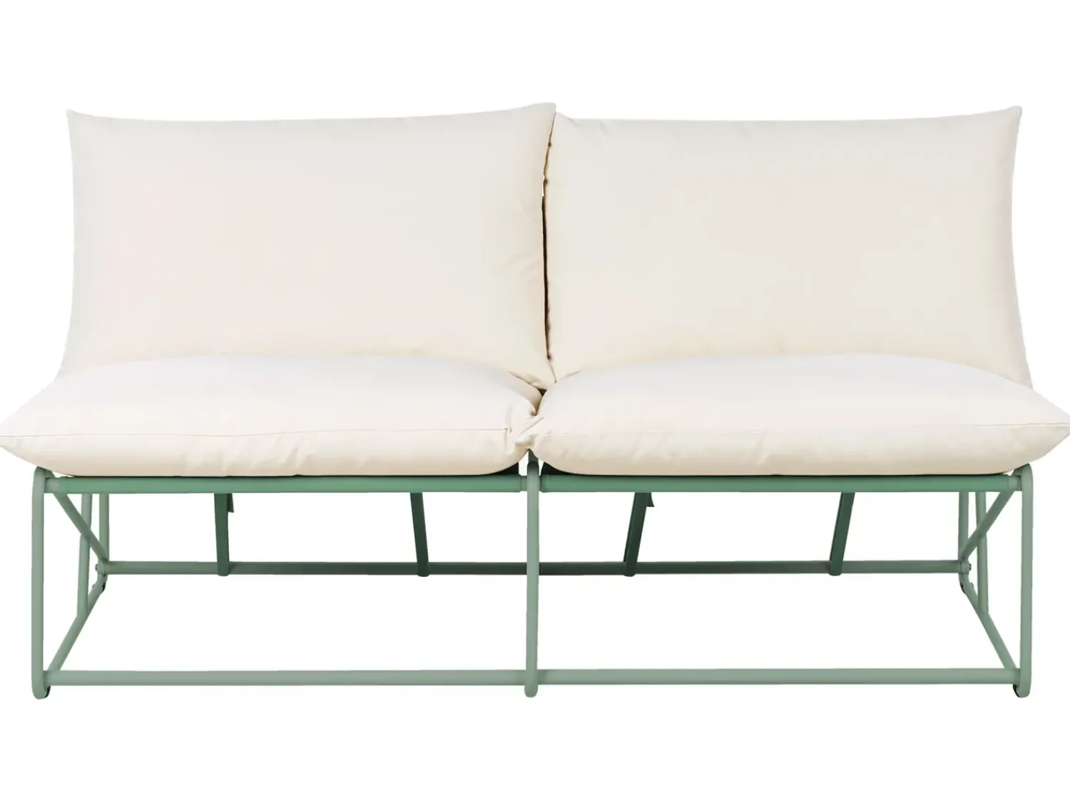 Online Beliani Set di divani da giardino 4 posti PICO Metallo Verde Beige Verde
