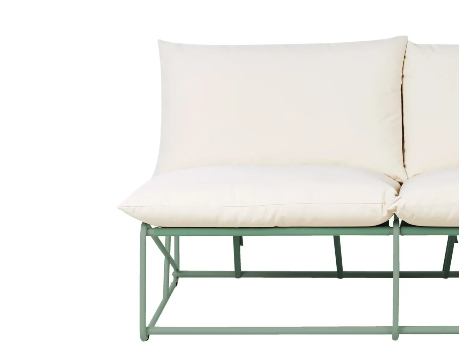 Online Beliani Set di divani da giardino 4 posti PICO Metallo Verde Beige Verde