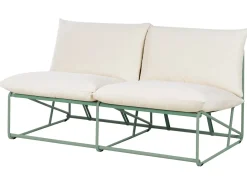 Online Beliani Set di divani da giardino 4 posti PICO Metallo Verde Beige Verde