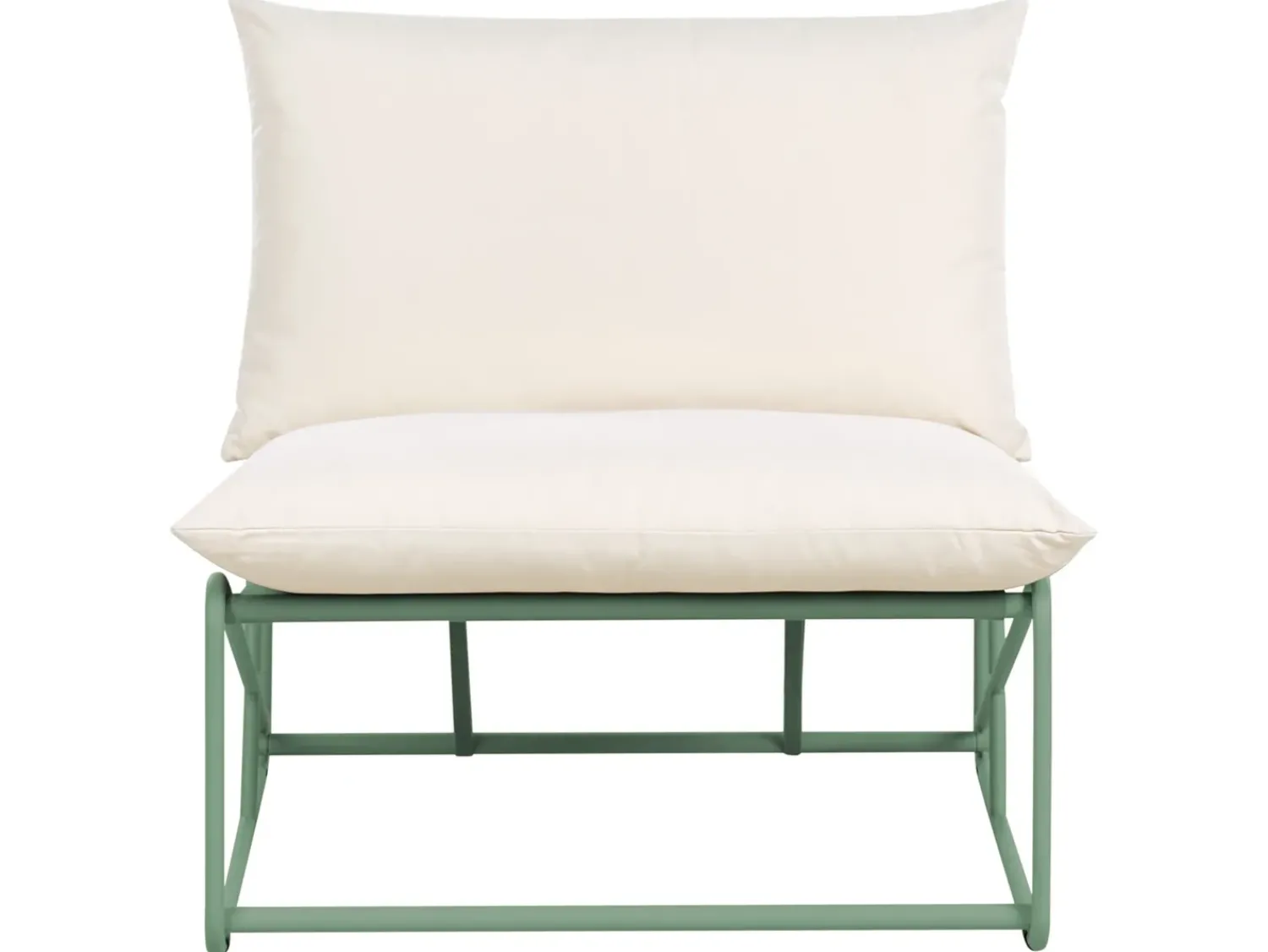 Online Beliani Set di divani da giardino 4 posti PICO Metallo Verde Beige Verde