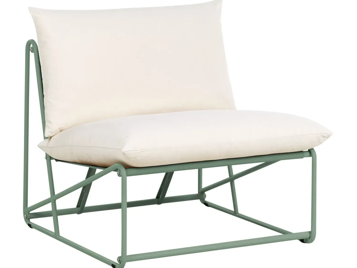 Online Beliani Set di divani da giardino 4 posti PICO Metallo Verde Beige Verde