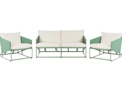 Online Beliani Set di divani da giardino 4 posti PONTE Metallo Verde Beige Verde
