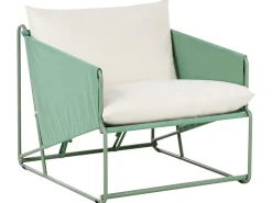 Online Beliani Set di divani da giardino 4 posti PONTE Metallo Verde Beige Verde