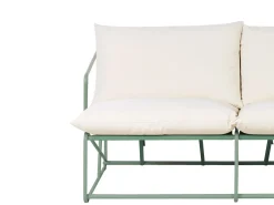 Online Beliani Set di divani da giardino 4 posti PONTE Metallo Verde Beige Verde