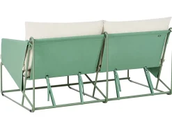 Online Beliani Set di divani da giardino 4 posti PONTE Metallo Verde Beige Verde