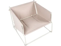 Hot Beliani Set di divani da giardino 4 posti PONTE Metallo Beige chiaro Beige Grigio
