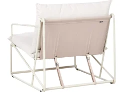 Hot Beliani Set di divani da giardino 4 posti PONTE Metallo Beige chiaro Beige Grigio