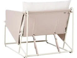 Hot Beliani Set di divani da giardino 4 posti PONTE Metallo Beige chiaro Beige Grigio