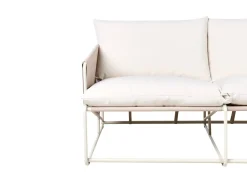 Hot Beliani Set di divani da giardino 4 posti PONTE Metallo Beige chiaro Beige Grigio
