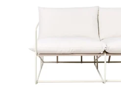 Hot Beliani Set di divani da giardino 4 posti PONTE Metallo Beige chiaro Beige Grigio
