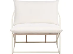 Hot Beliani Set di divani da giardino 4 posti PONTE Metallo Beige chiaro Beige Grigio