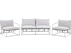 Online Beliani Set di divani da giardino 4 posti PONTE Metallo Grigio