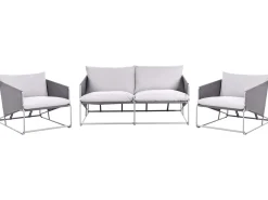 Online Beliani Set di divani da giardino 4 posti PONTE Metallo Grigio