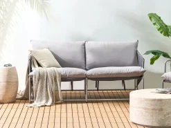 Online Beliani Set di divani da giardino 4 posti PONTE Metallo Grigio