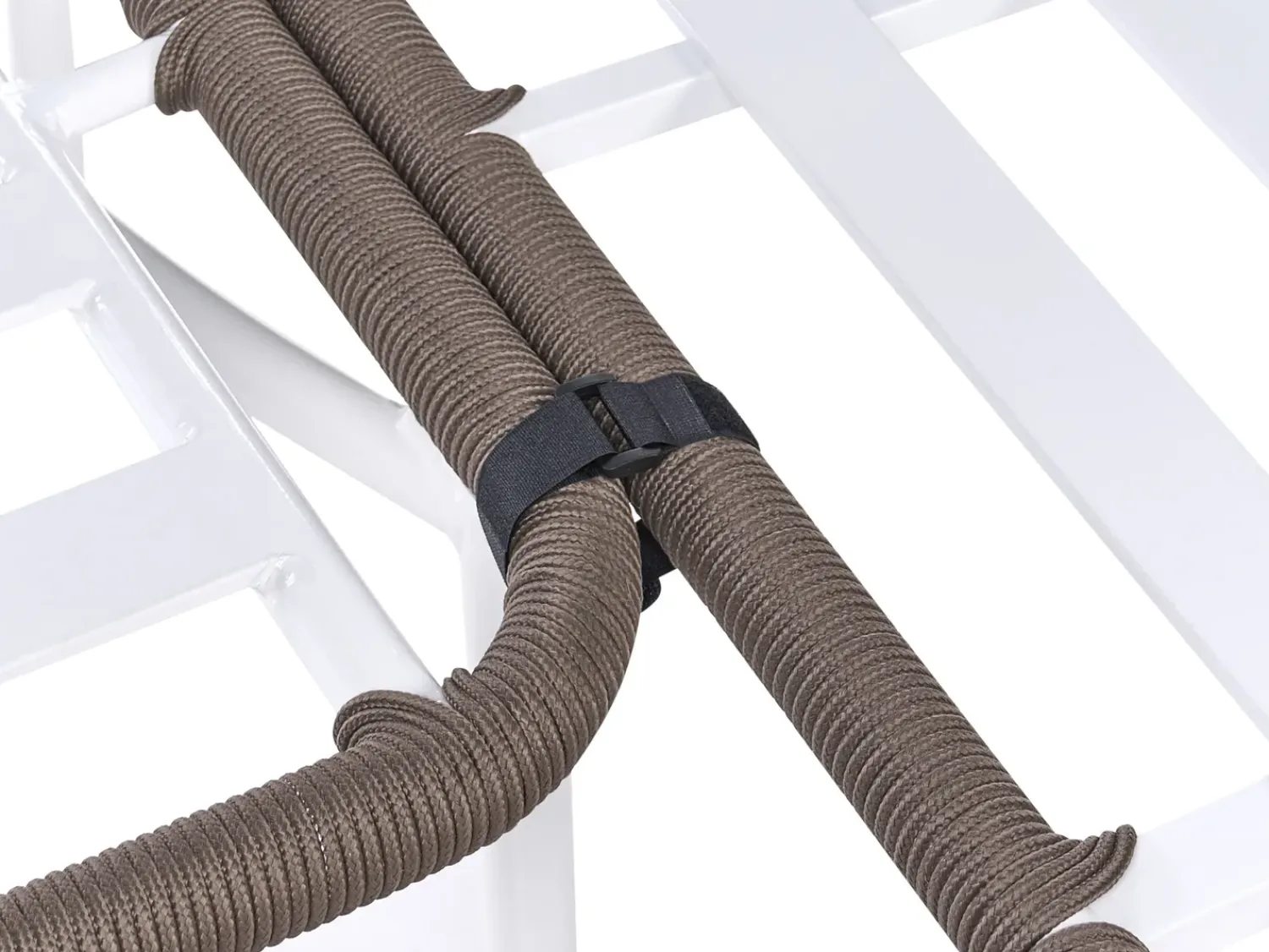 Beliani Set di divani da giardino 7 posti ROBELLA con tavoli Beige Bianco Beige Marrone