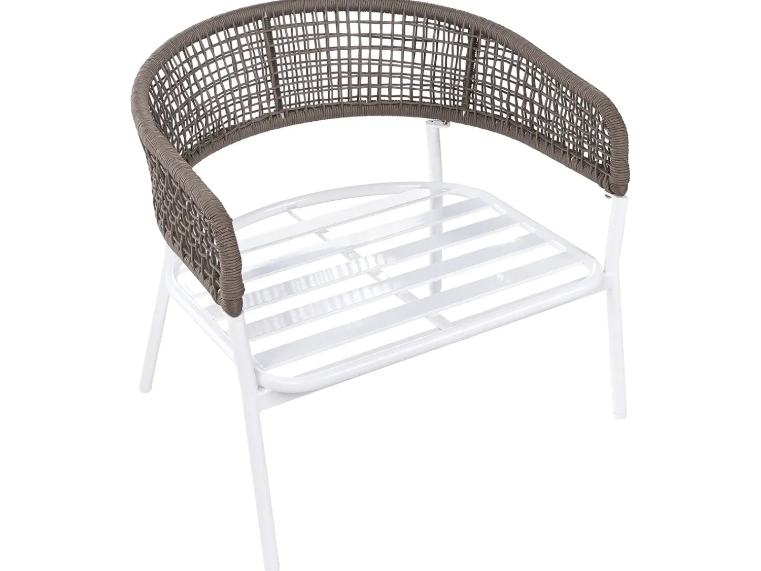 Beliani Set di divani da giardino 7 posti ROBELLA con tavoli Beige Bianco Beige Marrone