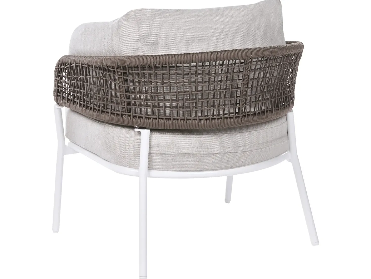 Beliani Set di divani da giardino 7 posti ROBELLA con tavoli Beige Bianco Beige Marrone