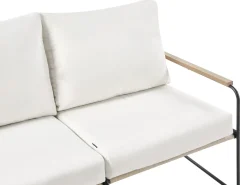 Online Beliani Set di divani da giardino 5 posti VENARIA con tavoli Metallo Beige/Nero Beige Nero