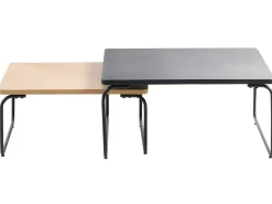 Online Beliani Set di divani da giardino 5 posti VENARIA con tavoli Metallo Beige/Nero Beige Nero
