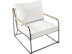 Online Beliani Set di divani da giardino 5 posti VENARIA con tavoli Metallo Beige/Nero Beige Nero