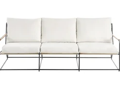Online Beliani Set di divani da giardino 5 posti VENARIA con tavoli Metallo Beige/Nero Beige Nero