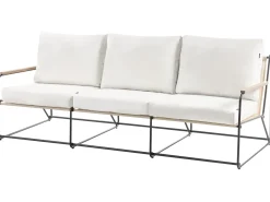 Online Beliani Set di divani da giardino 5 posti VENARIA con tavoli Metallo Beige/Nero Beige Nero