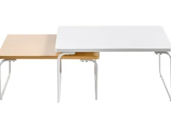 Online Beliani Set di divani da giardino 5 posti VENARIA con tavoli Metallo Beige/Bianco Bianco Beige