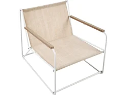 Online Beliani Set di divani da giardino 5 posti VENARIA con tavoli Metallo Beige/Bianco Bianco Beige