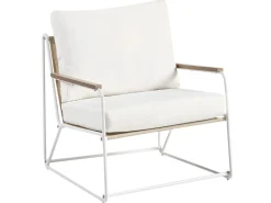 Online Beliani Set di divani da giardino 5 posti VENARIA con tavoli Metallo Beige/Bianco Bianco Beige