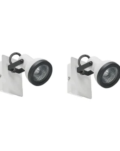 Discount Beliani BARO Regolabile Metallo Bianco Bianco Nero