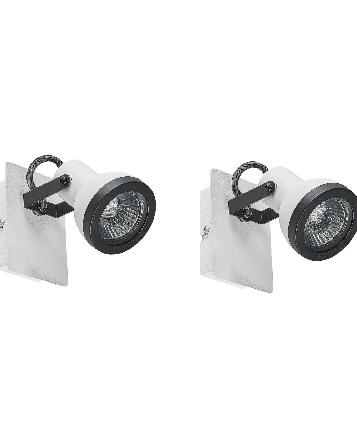 Discount Beliani BARO Regolabile Metallo Bianco Bianco Nero