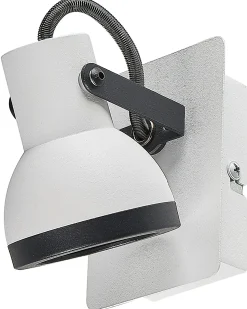 Discount Beliani BARO Regolabile Metallo Bianco Bianco Nero