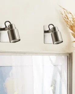 Online Beliani Set di 2 faretti BONTE Regolabile Metallo Argento