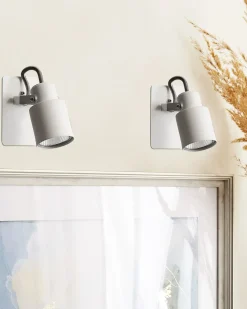 Hot Beliani Set di 2 faretti BONTE Regolabile Metallo Bianco