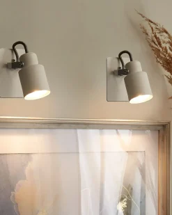 Hot Beliani Set di 2 faretti BONTE Regolabile Metallo Bianco