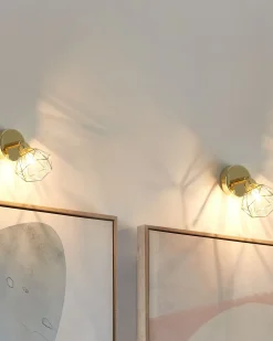 Hot Beliani Set di 2 faretti ERMA Regolabile Metallo Oro