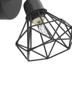 Sale Beliani Set di 2 faretti ERMA Regolabile Metallo Nero