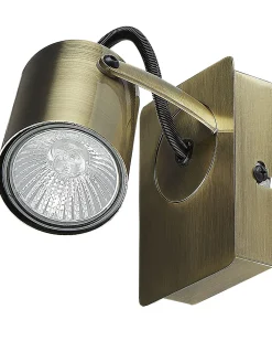 Discount Beliani Set di 2 faretti KLIP Regolabile Metallo Ottone