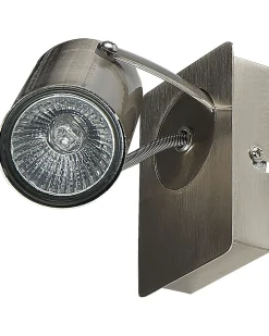 Beliani Set di 2 faretti KLIP Regolabile Metallo Argento