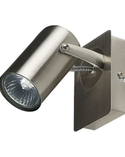 Beliani Set di 2 faretti KLIP Regolabile Metallo Argento