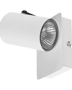 Clearance Beliani Set di 2 faretti KLIP Regolabile Metallo Bianco Bianco Nero