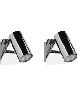 Online Beliani Set di 2 faretti ROSETTA Regolabile Metallo Argento