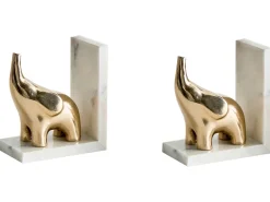 Sale Beliani Set di fermalibri KOTEZI Marmo Oro Bianco Oro