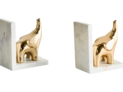 Sale Beliani Set di fermalibri KOTEZI Marmo Oro Bianco Oro