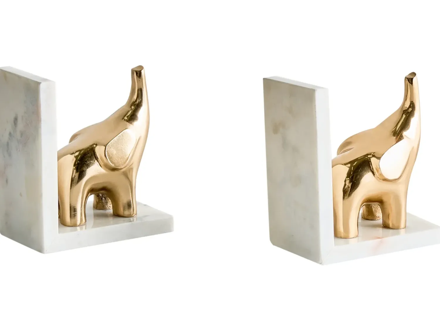 Sale Beliani Set di fermalibri KOTEZI Marmo Oro Bianco Oro