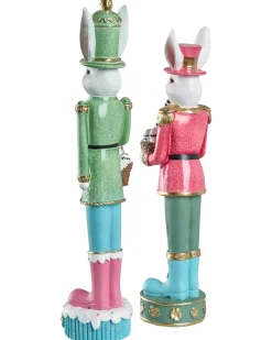 Beliani Set di 2 figure Coniglio MORUD Multicolore