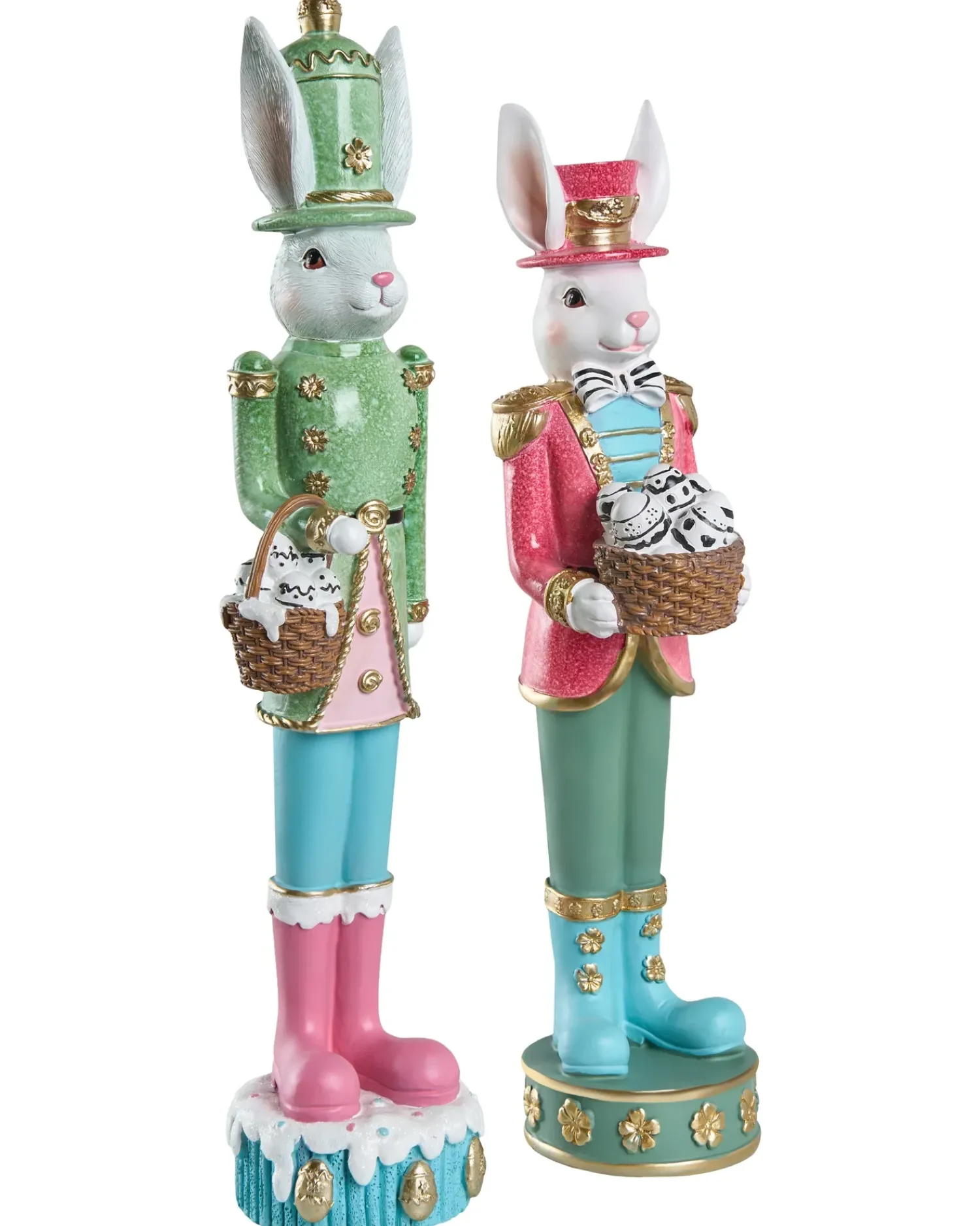 Beliani Set di 2 figure Coniglio MORUD Multicolore