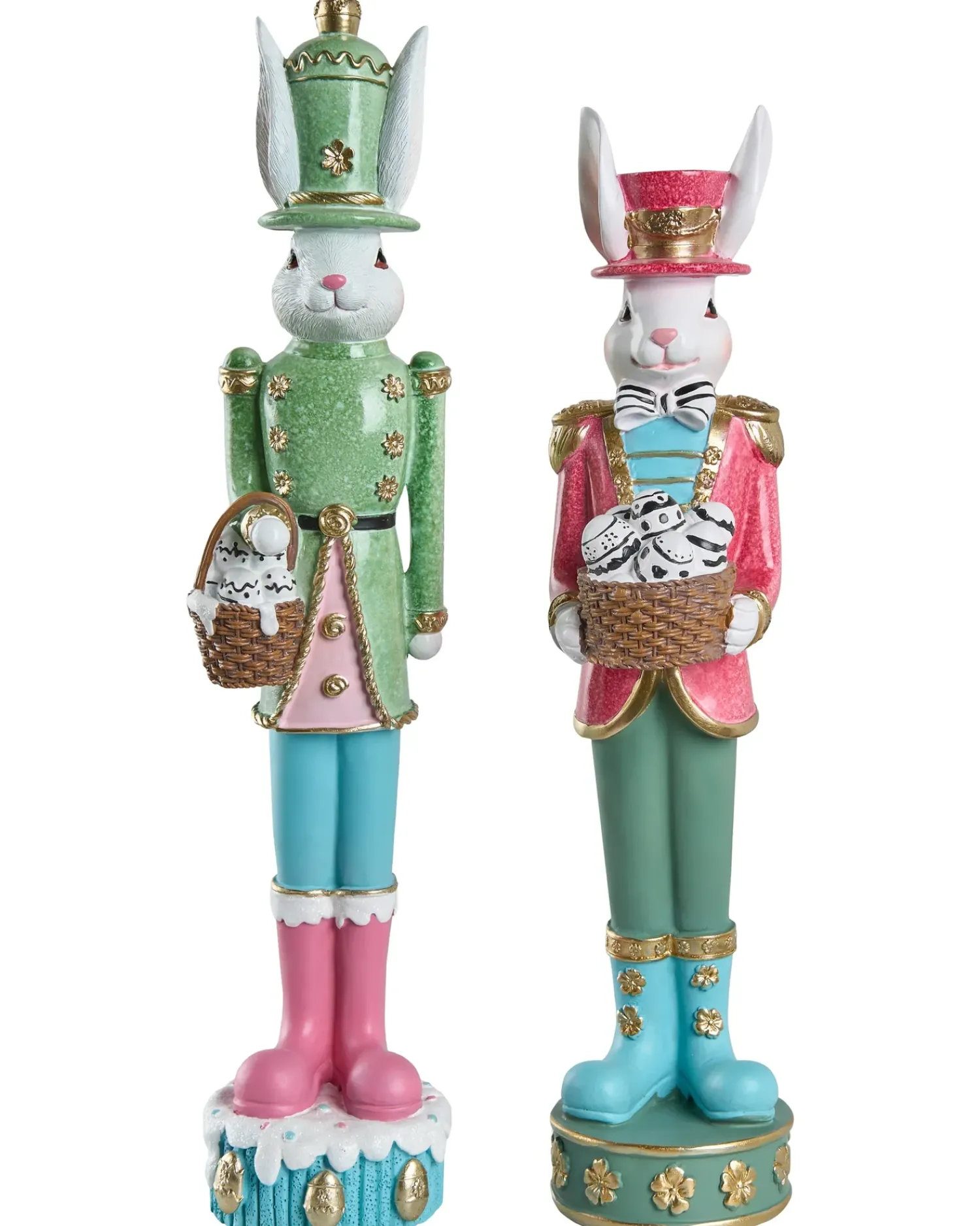 Beliani Set di 2 figure Coniglio MORUD Multicolore