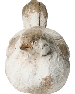 Beliani Set di 3 figure decorative da giardino ANGHIARI Uccello Beige Bianco Beige